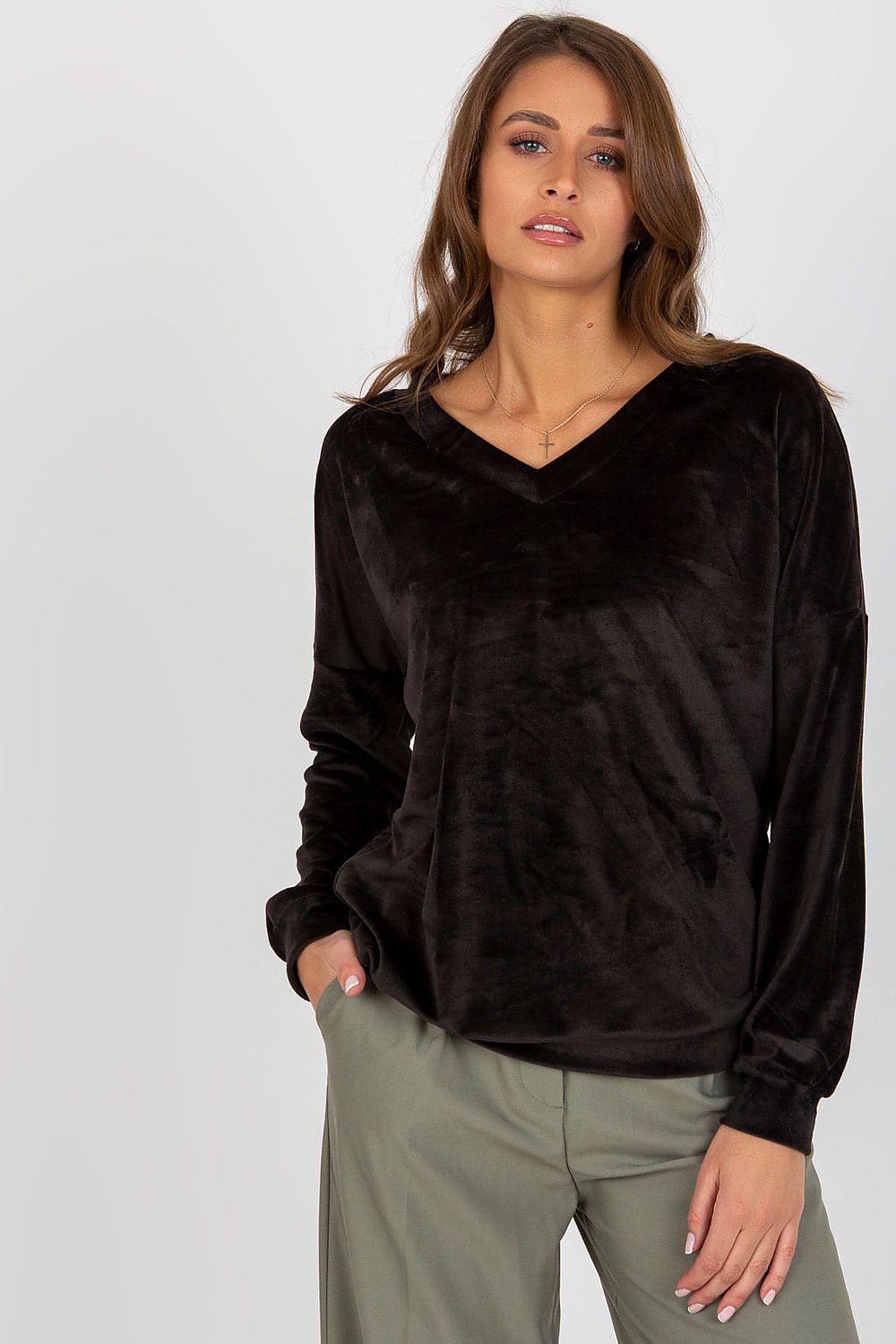 Sweatshirt femme velours - Solena noir universelle | Zachoo