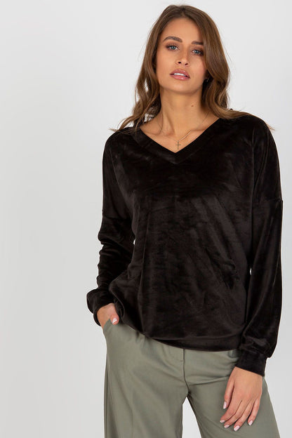 Sweatshirt femme velours - Solena noir universelle | Zachoo