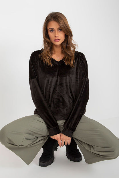 Sweatshirt femme velours - Solena | Zachoo