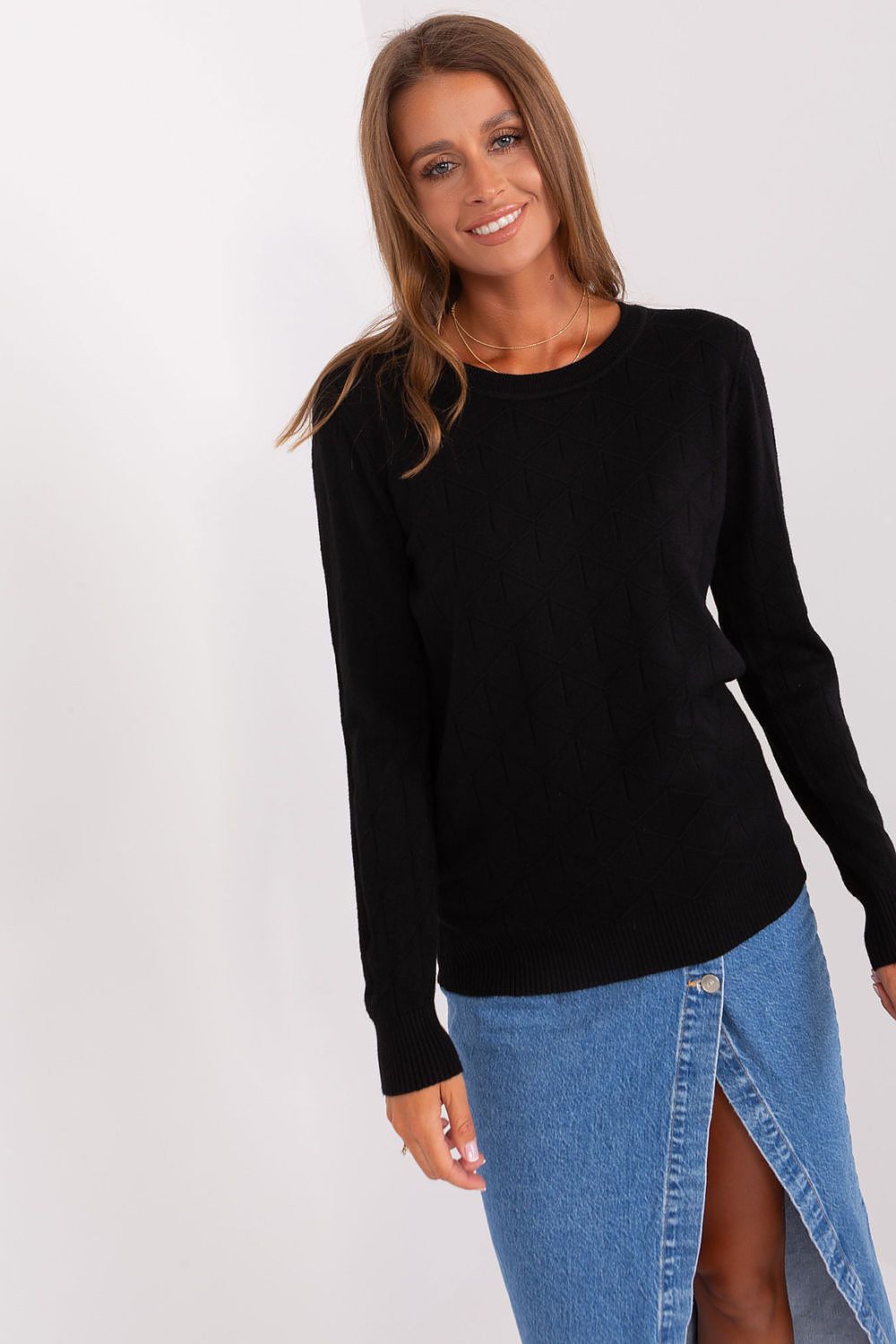 Pull femme en coton – Calyra noir universelle | Zachoo
