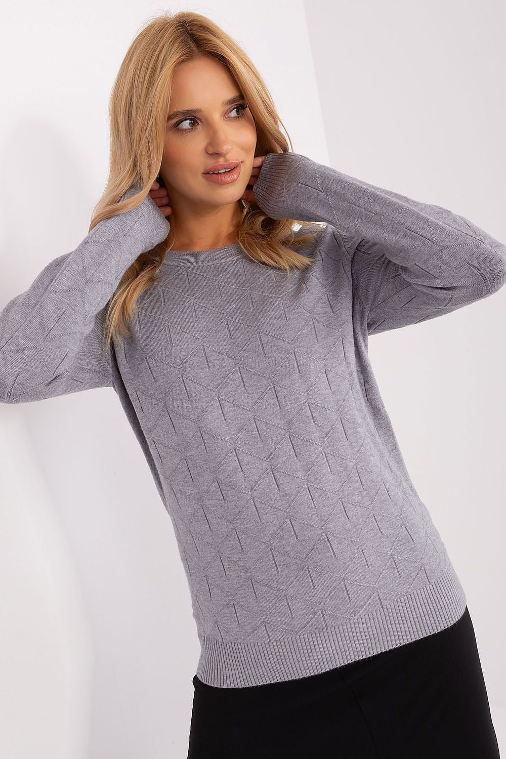 Pull femme en coton – Calyra gris universelle | Zachoo