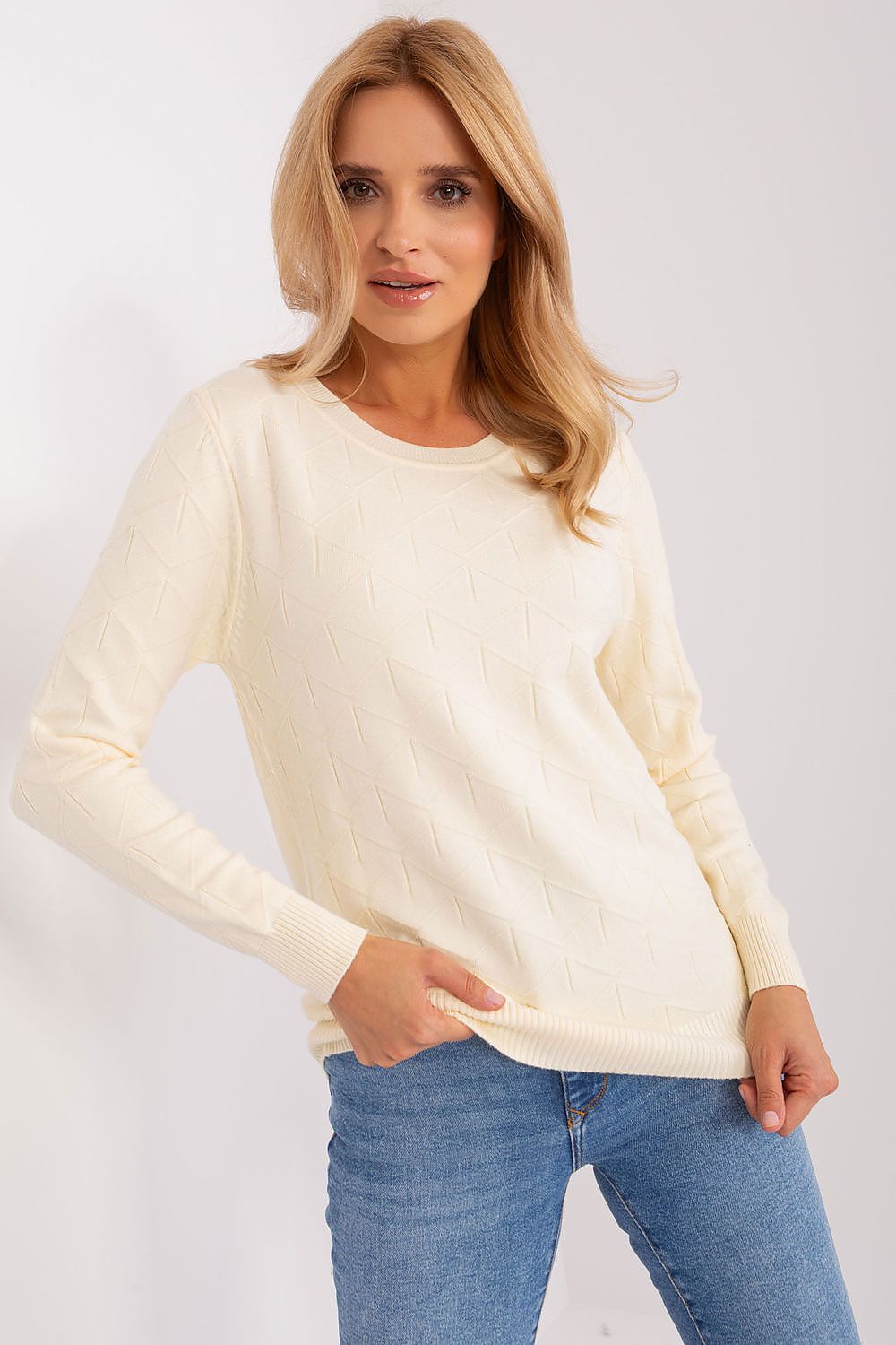 Pull femme en coton – Calyra beige universelle | Zachoo