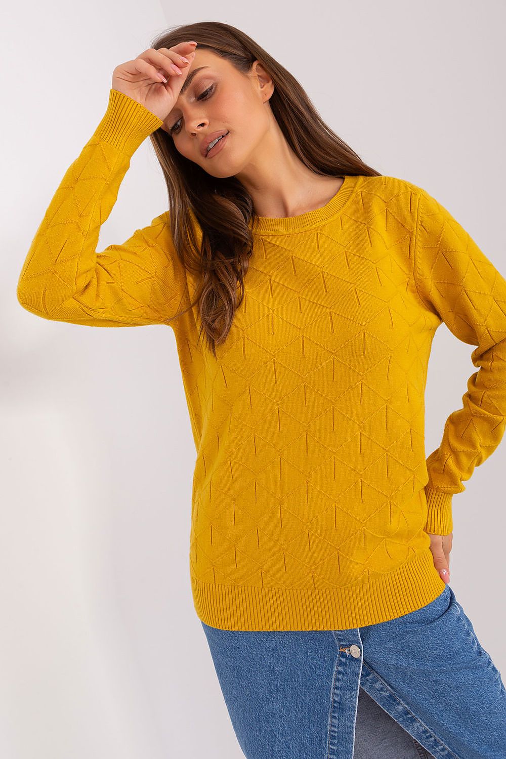 Pull femme en coton – Calyra jaune universelle | Zachoo