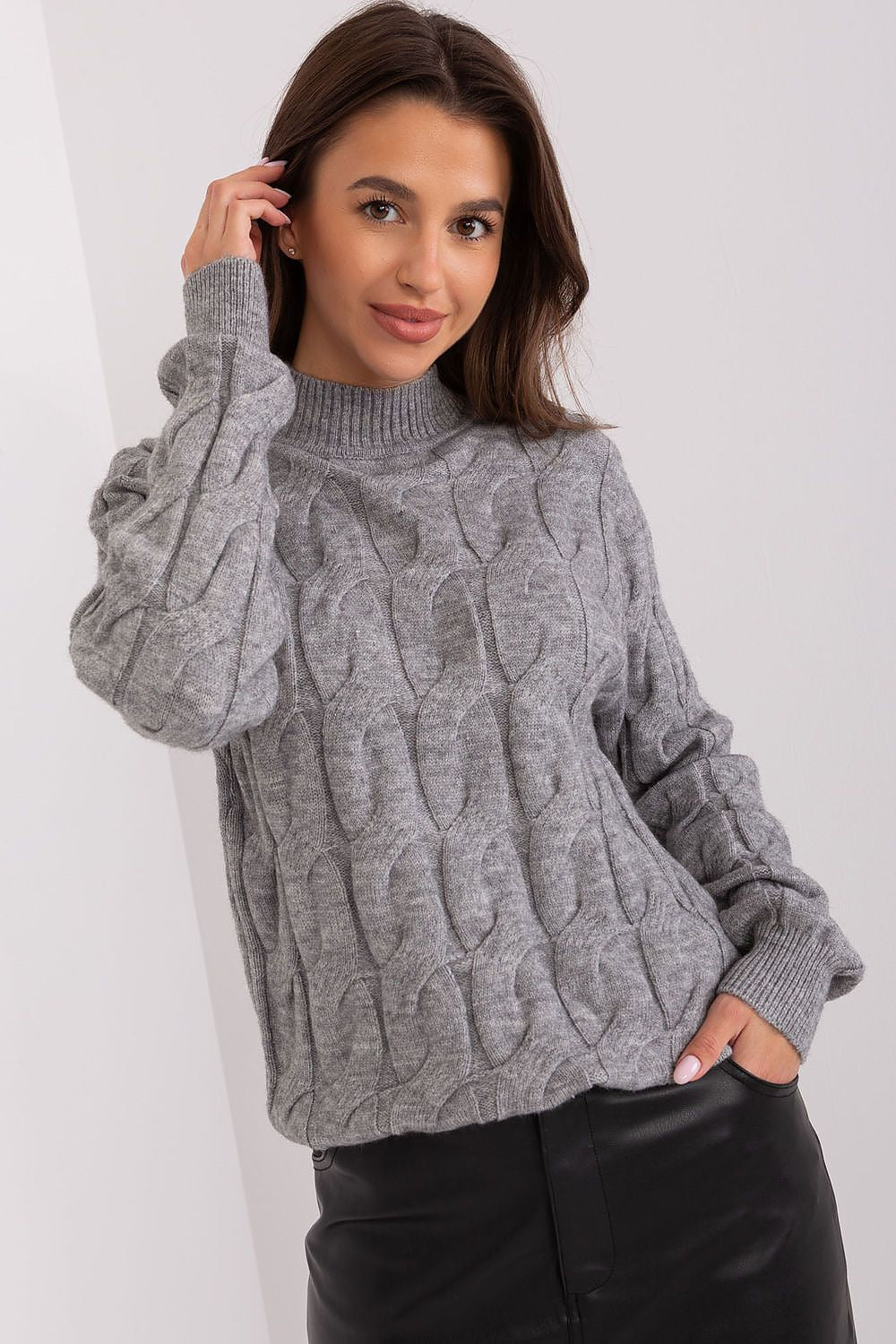 Pull femme en coton – DouceVague gris universelle | Zachoo