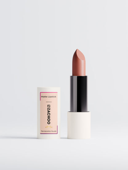 Rouge à Lèvres Mat Velours – Terracotta Nude – Hydratation & Confort – Pigments Naturels – 4 g