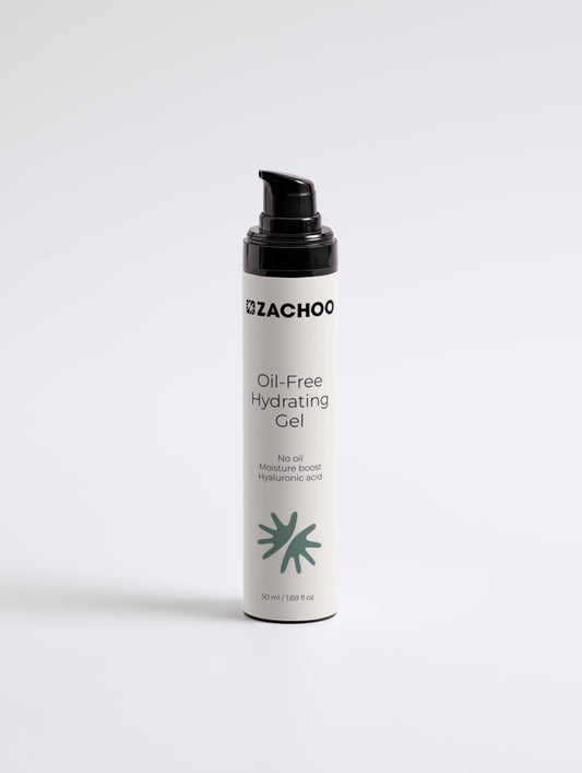 Gel Hydratant Non Gras à l’Acide Hyaluronique – Peaux Mixtes à Grasses – 100 % Naturel - 50 ml | Zachoo