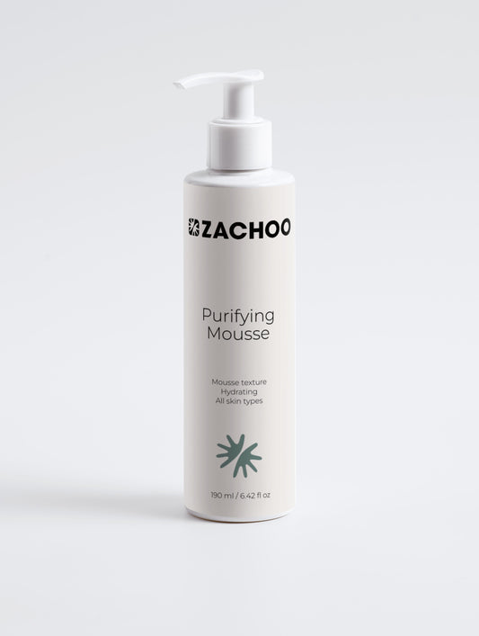 Mousse Nettoyante Purifiante – Peaux Mixtes à Grasses – 98 % Naturel - 190 ml | Zachoo
