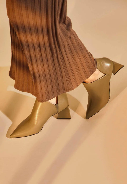 Bottine femme en cuir véritable – Solmira | Zachoo