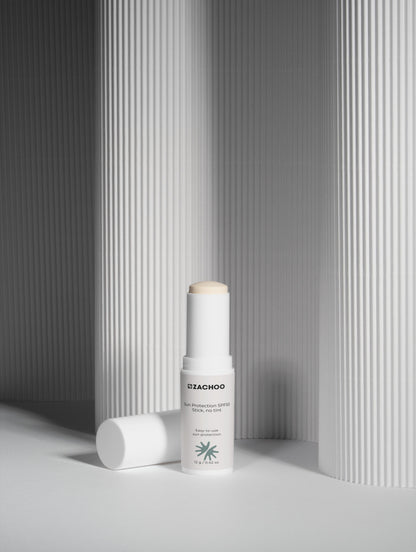 Stick Solaire Minéral SPF50 – Haute Protection UVA/UVB – Visage & Zones Sensibles - Sans Teinte – Certifié Ecocert | Zachoo