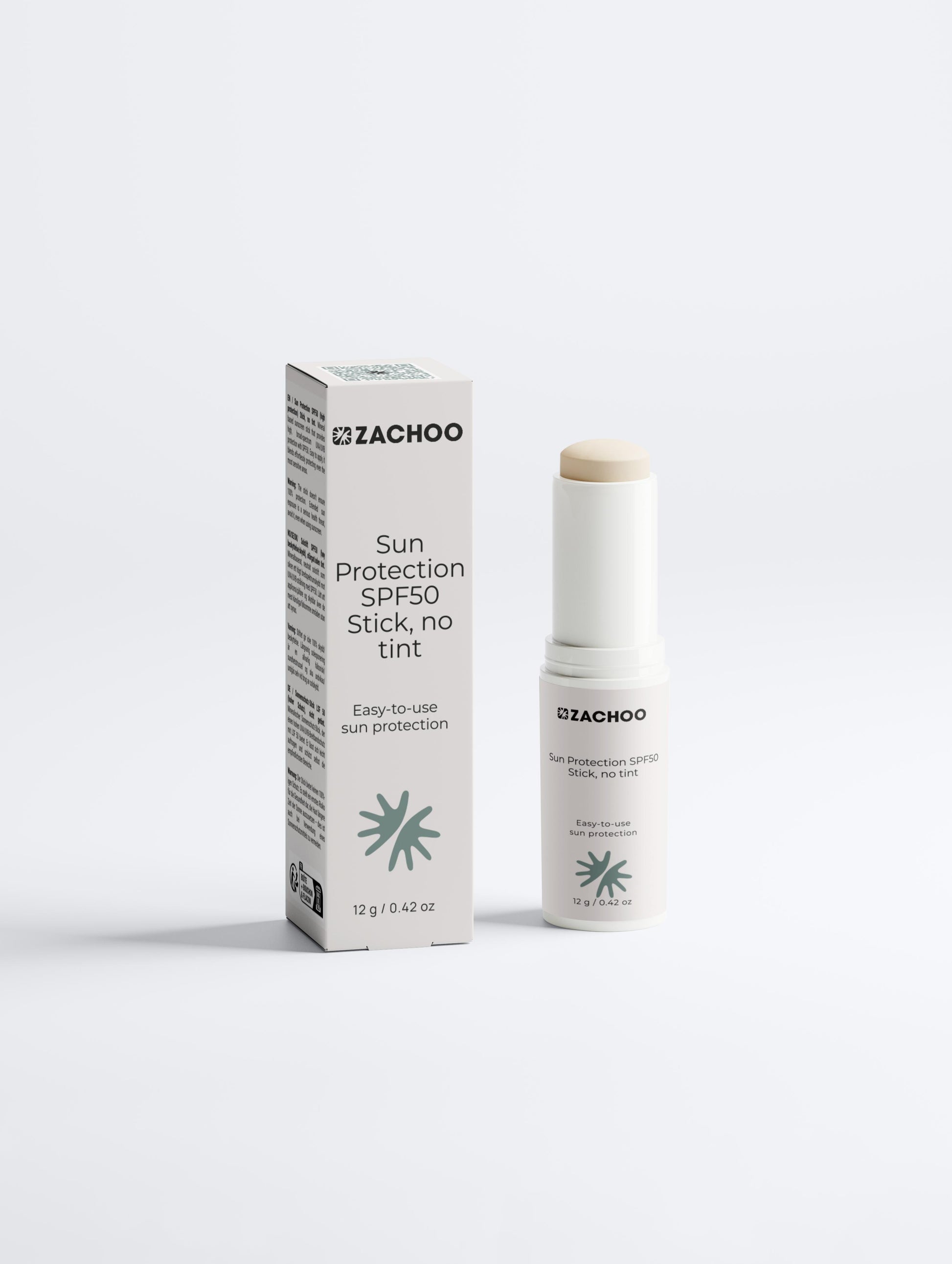Stick Solaire Minéral SPF50 – Haute Protection UVA/UVB – Visage & Zones Sensibles - Sans Teinte – Certifié Ecocert | Zachoo