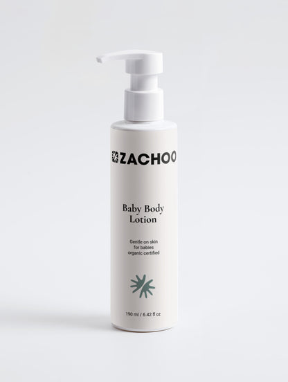 Lotion Corps Bébé Bio - Hydratante & Protectrice - 100% Naturelle - Certifiée Ecocert - Peaux Sensibles - 190ml | Zachoo