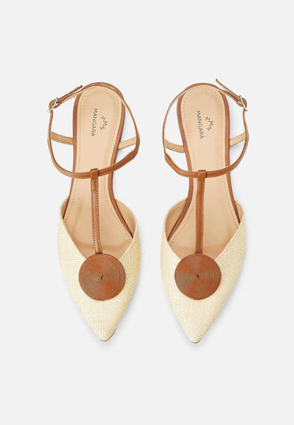 Sandale femme en raphia naturel – Acerava Marron | Zachoo