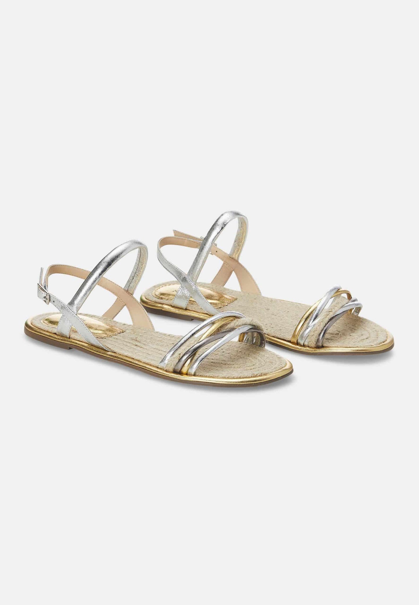 Sandale femme en raphia naturel – Rafelia Doré | Zachoo