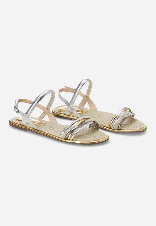 Sandale femme en raphia naturel – Rafelia Doré | Zachoo