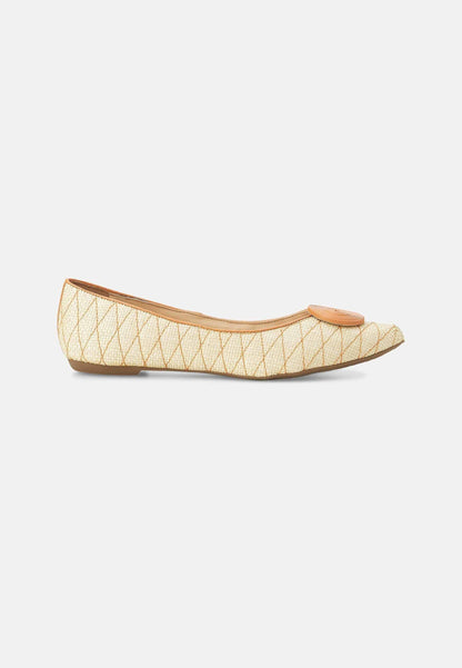 Ballerine femme en cuir et raphia – Coralia | Zachoo