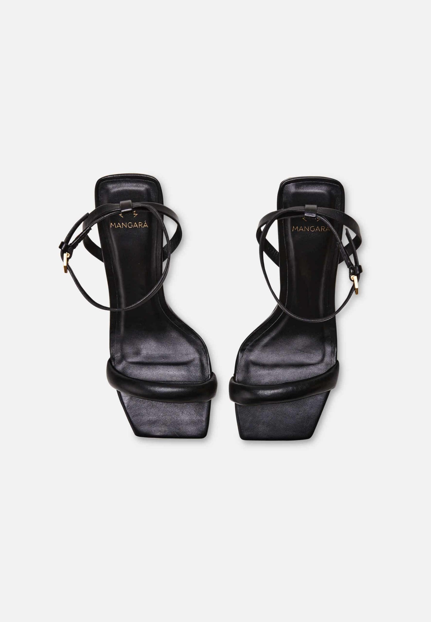 Sandales femme en cuir noir à talon haut 9 cm – Cortiva | Zachoo