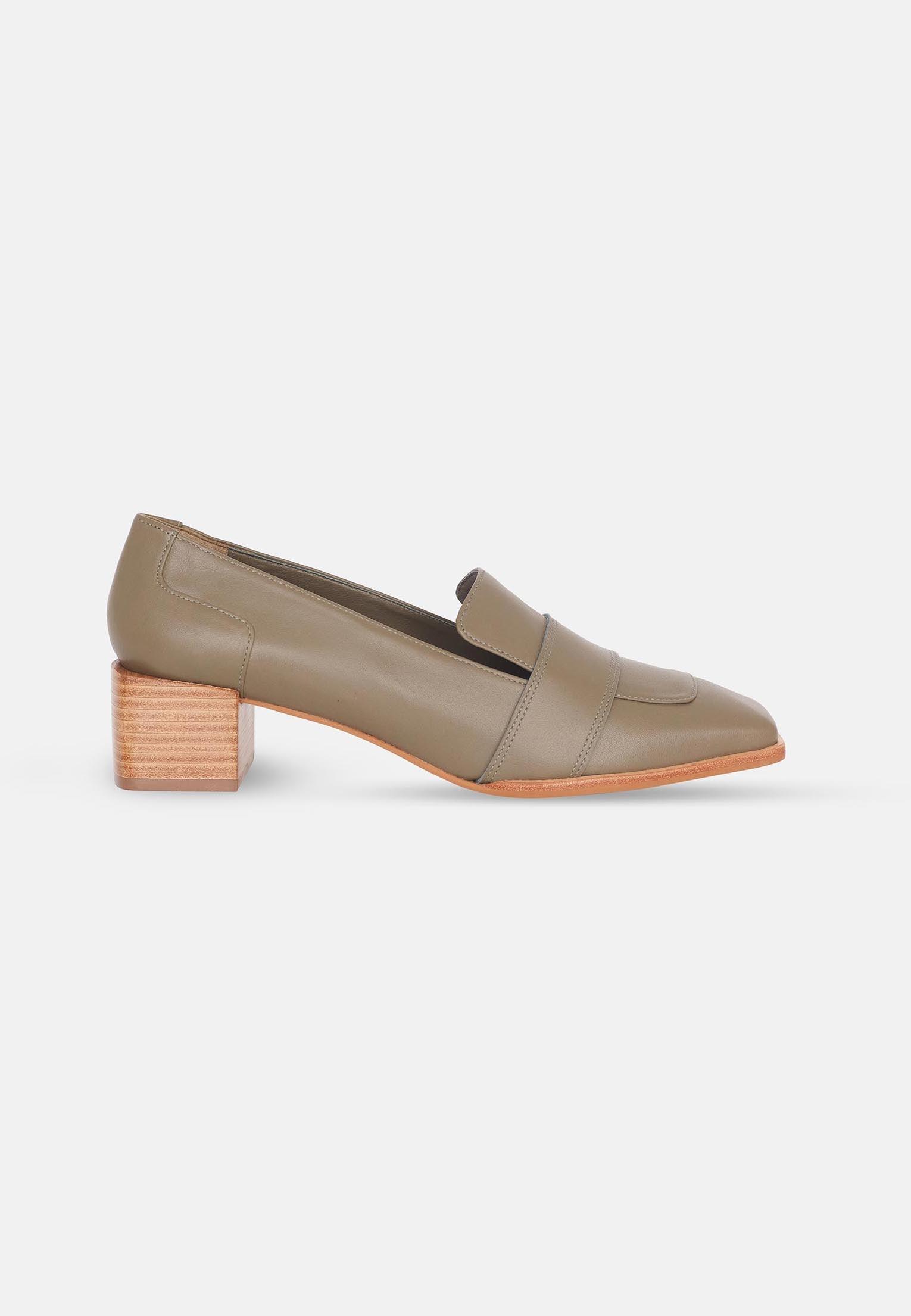 Mocassins femme en cuir premium avec talon 4 cm – Lourova | Zachoo