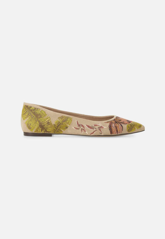 Ballerine femme en cuir brodée – Liréava | Zachoo