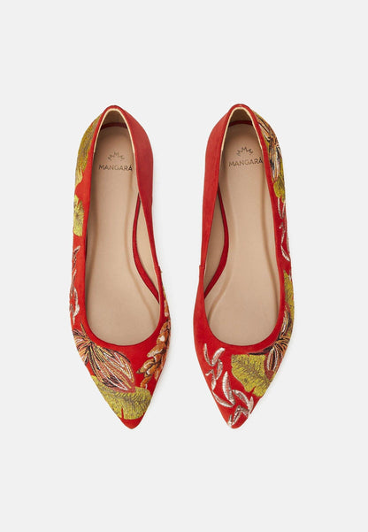 Ballerine femme en cuir brodée – Liréava | Zachoo