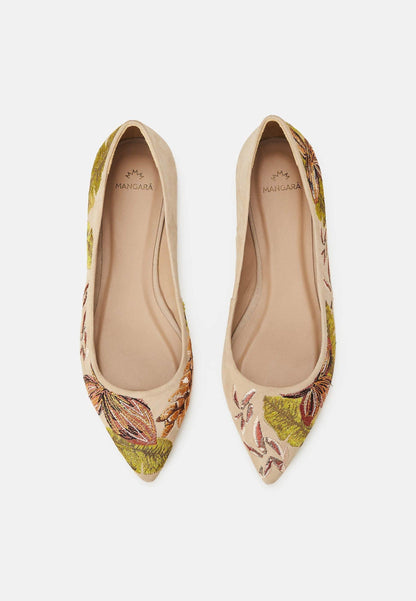Ballerine femme en cuir brodée – Liréava | Zachoo
