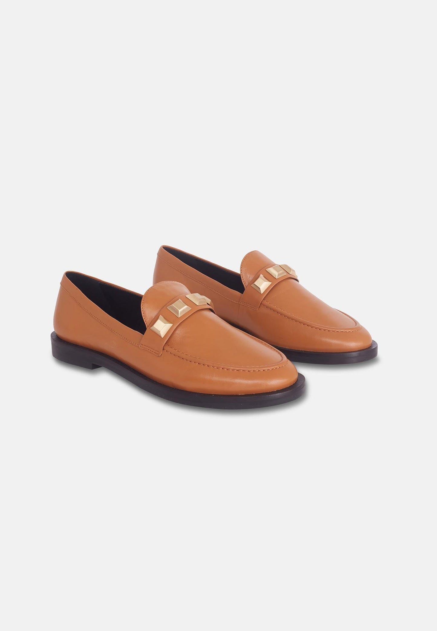 Mocassins femme en cuir véritable – Caldeira Marron | Zachoo