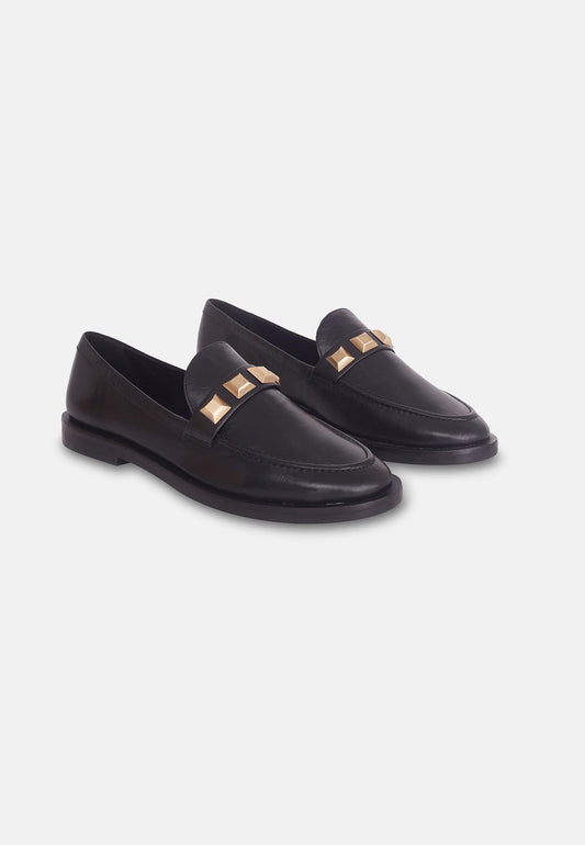 Mocassins femme en cuir véritable – Caldeira Noir | Zachoo