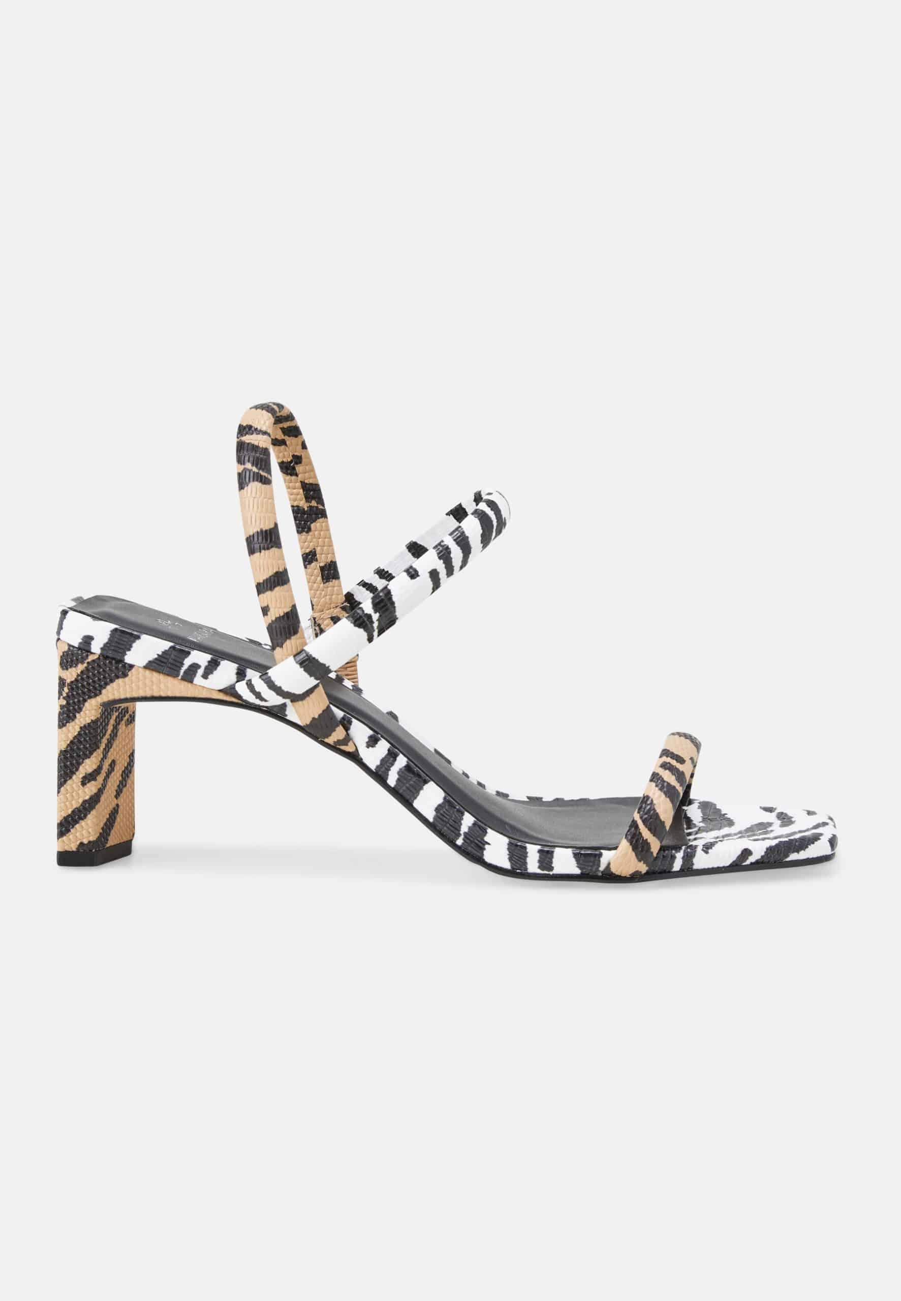 Sandale femme en cuir imprimé animal – Arenza | Zachoo
