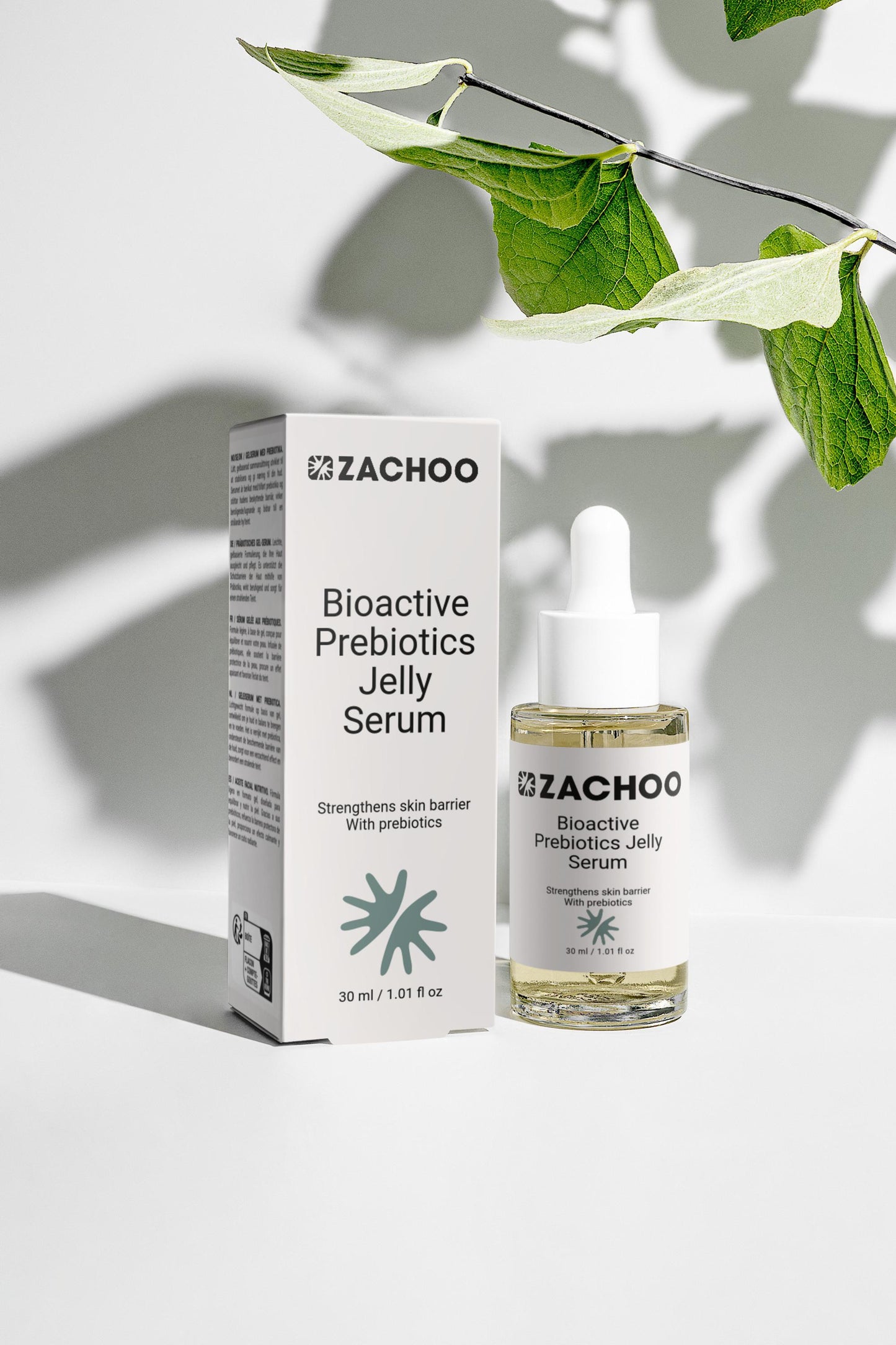Sérum Gelée Bioactive aux Prébiotiques – Hydratation & Barrière Renforcée – Certifié Ecocert – 30 ml | Zachoo