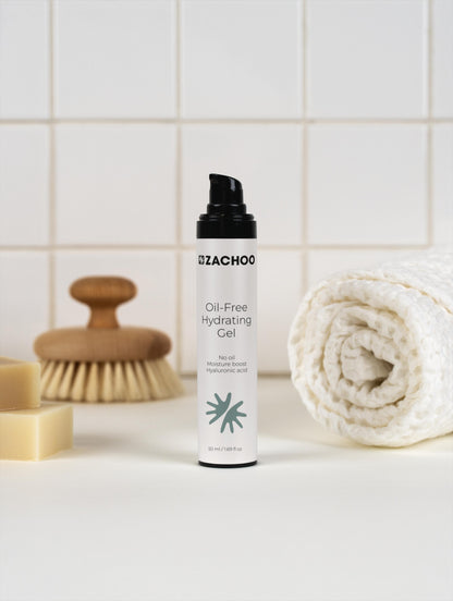 Gel Hydratant Non Gras à l’Acide Hyaluronique – Peaux Mixtes à Grasses – 100 % Naturel - 50 ml | Zachoo