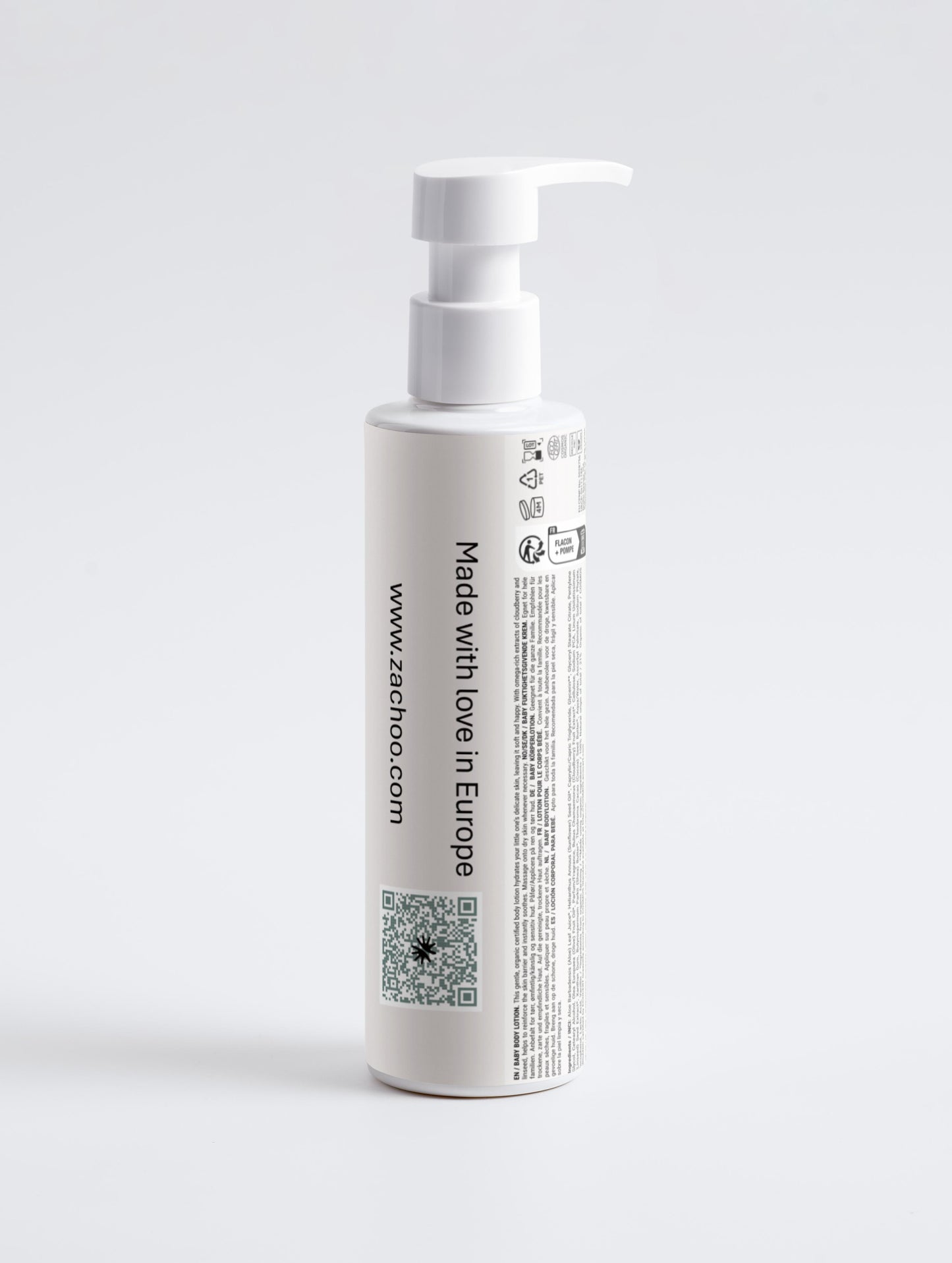 Lotion Corps Bébé Bio - Hydratante & Protectrice - 100% Naturelle - Certifiée Ecocert - Peaux Sensibles - 190ml | Zachoo