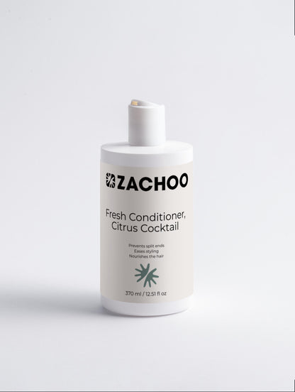 Après-Shampooing Nutritif & Anti-Fourches Zachoo – Protéines de Blé & Panthénol – Parfum Agrumes – 370 ml | Zachoo