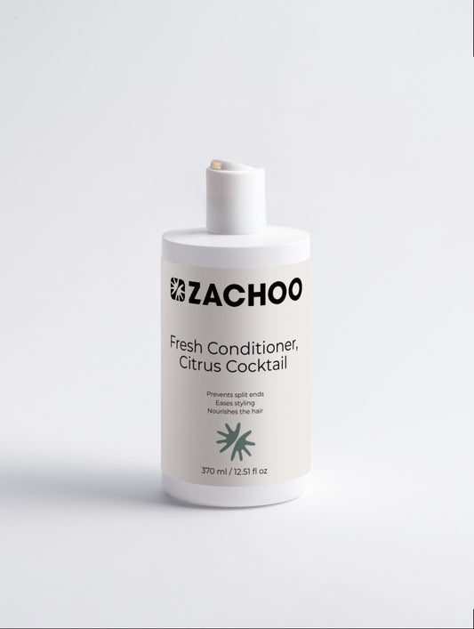 Après-Shampooing Nutritif & Anti-Fourches Zachoo – Protéines de Blé & Panthénol – Parfum Agrumes – 370 ml | Zachoo
