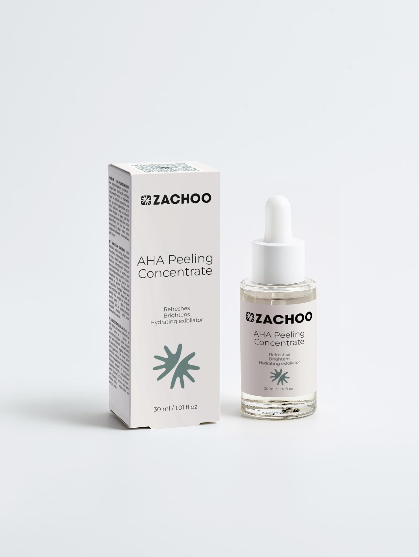 AHA Peeling Concentré - 10% Acide Lactique & Acide Hyaluronique - Éclat & Anti-Taches - 100 % Naturel | Zachoo