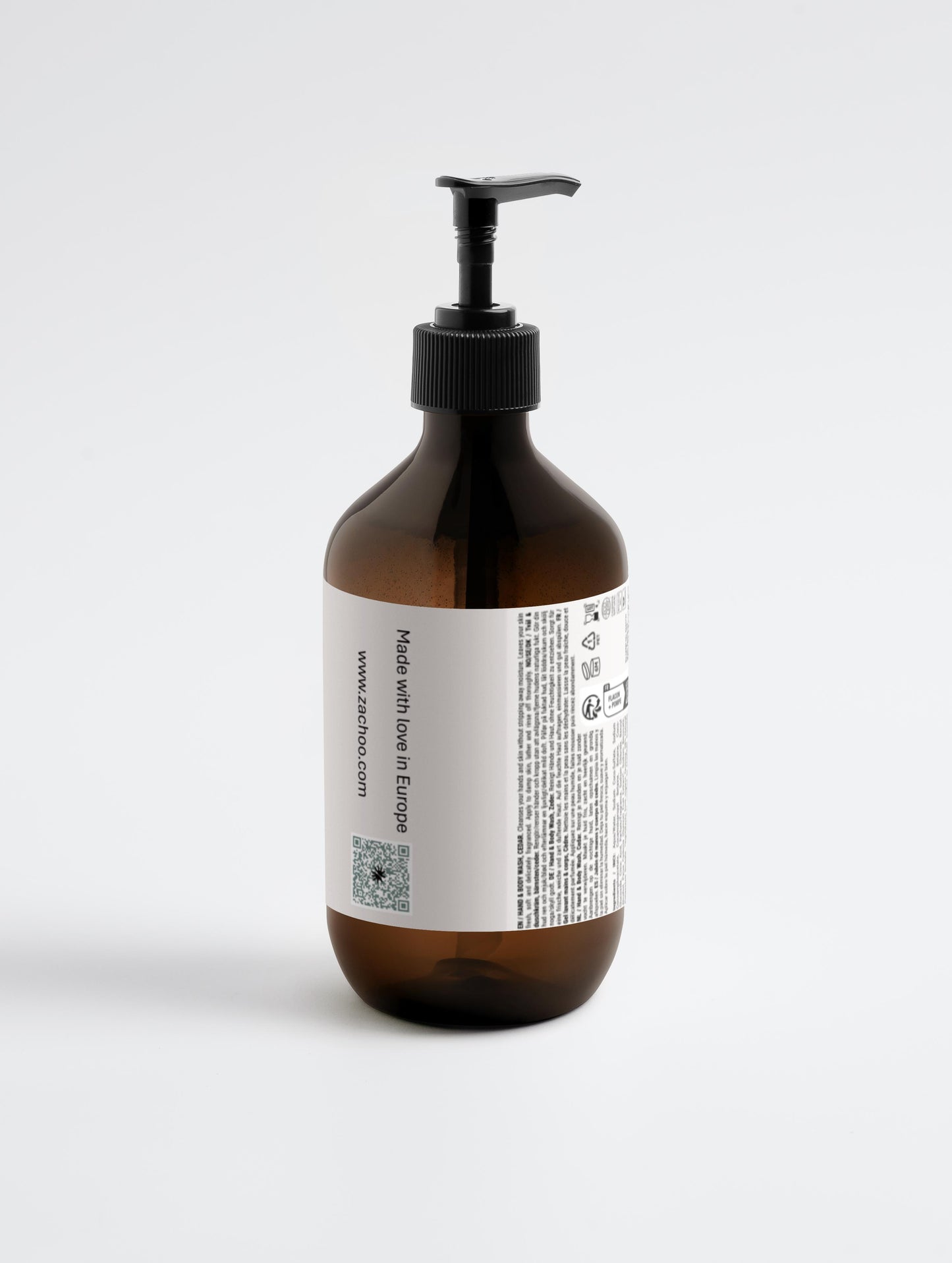 Gel Lavant Mains & Corps Menthe & Cèdre Noir - Nettoyant Doux Hydratant - Certifié Ecocert - Bio - 490ml | Zachoo