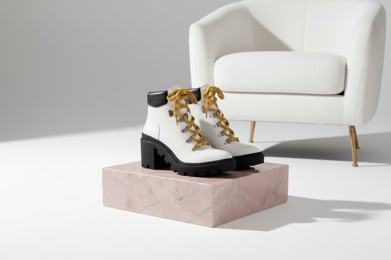 Bottes femme en cuir avec talon bloc 9 cm – Valdora | Zachoo