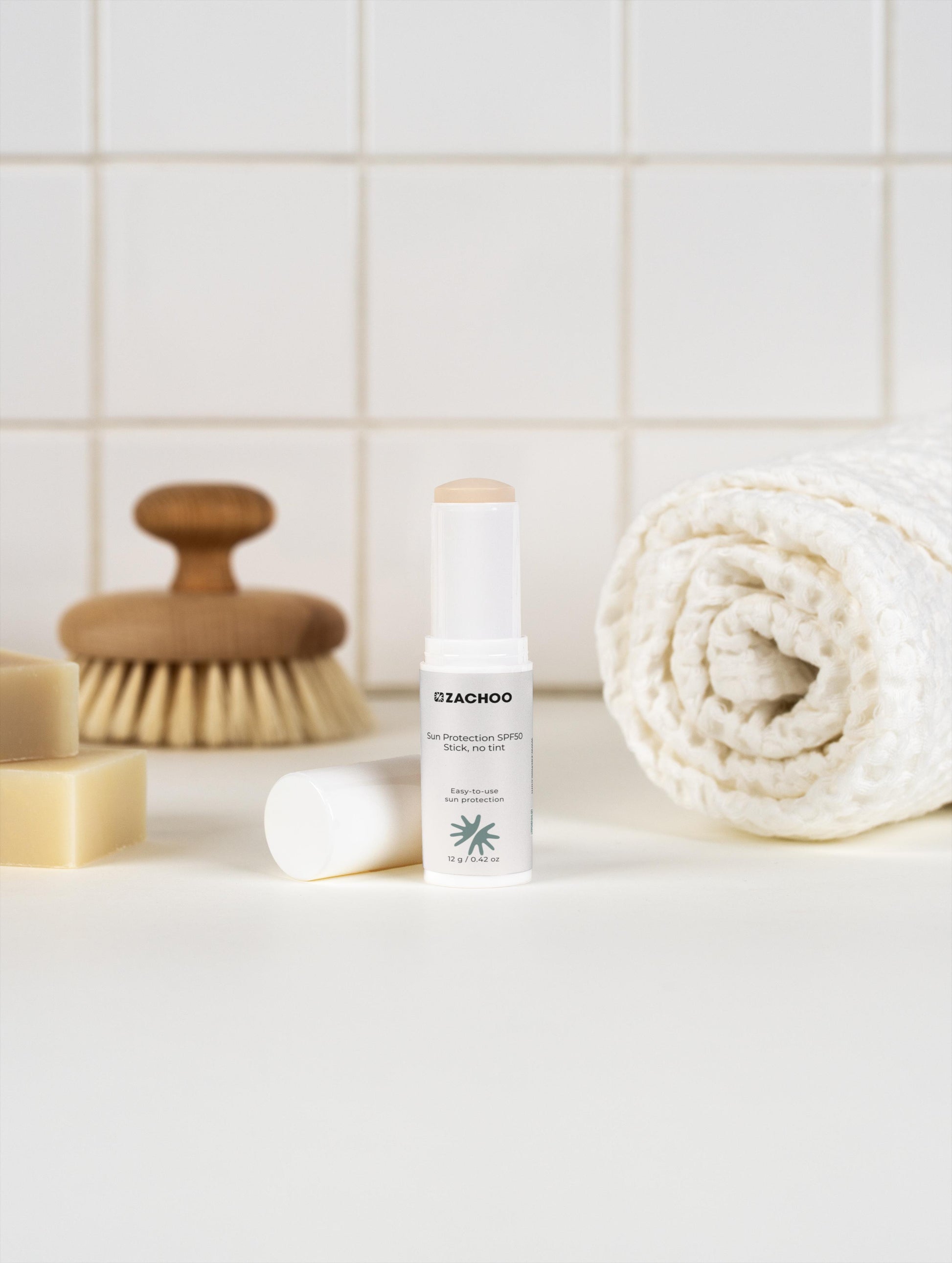 Stick Solaire Minéral SPF50 – Haute Protection UVA/UVB – Visage & Zones Sensibles - Sans Teinte – Certifié Ecocert | Zachoo