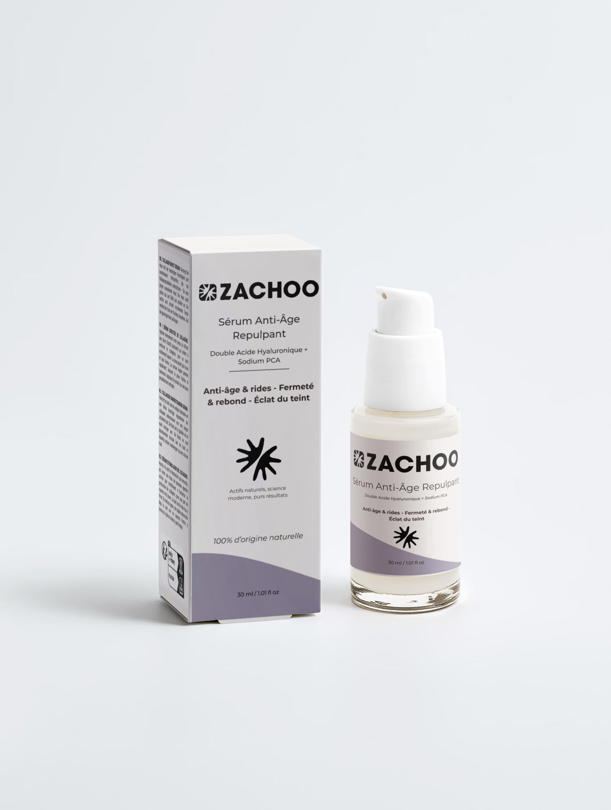 Sérum Booster Collagène & Acide Hyaluronique - Fermeté & Éclat - 100% Naturel - Certifié Ecocert - 30ml | Zachoo