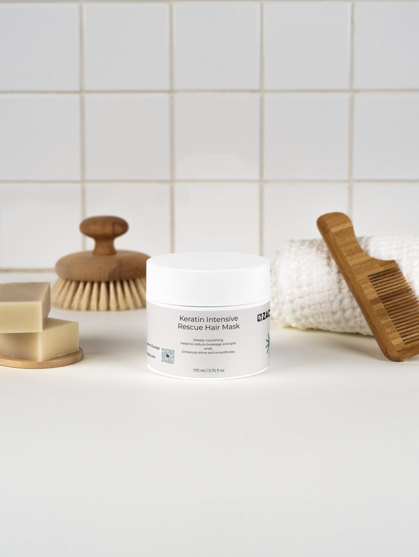 Masque Cheveux Réparateur Intense - Kératine & Protéines de Blé - Cheveux Abîmés & Cassants – 170 ml | Zachoo