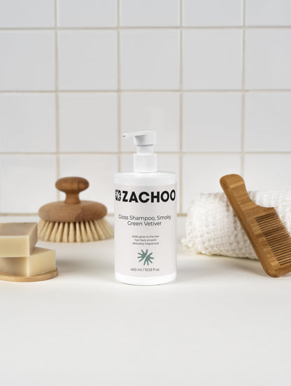 Shampooing Gloss – Brillance & Douceur – Smoky Green Vetiver – 400 ml | Zachoo